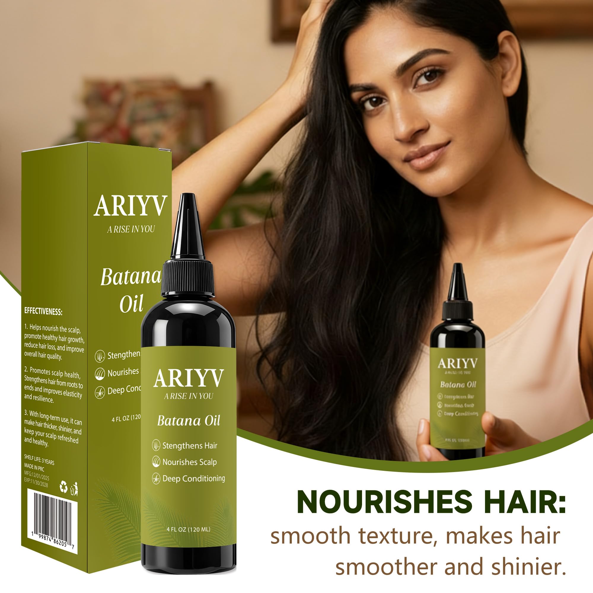 Color-treated hair protection Batana Oil ARIYV bottle