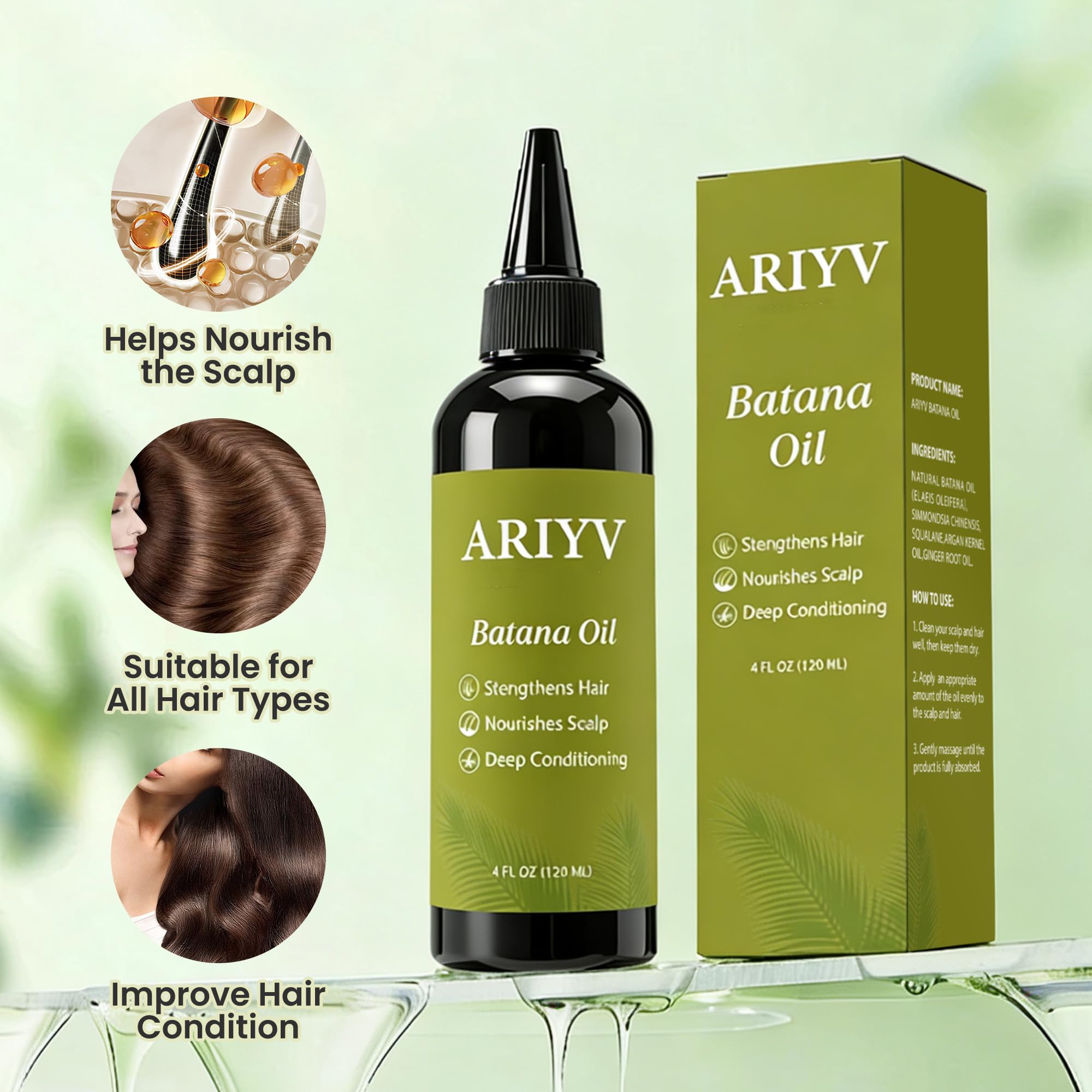 Family friendly Batana Oil beauty product ARIYV 4.06 fl oz