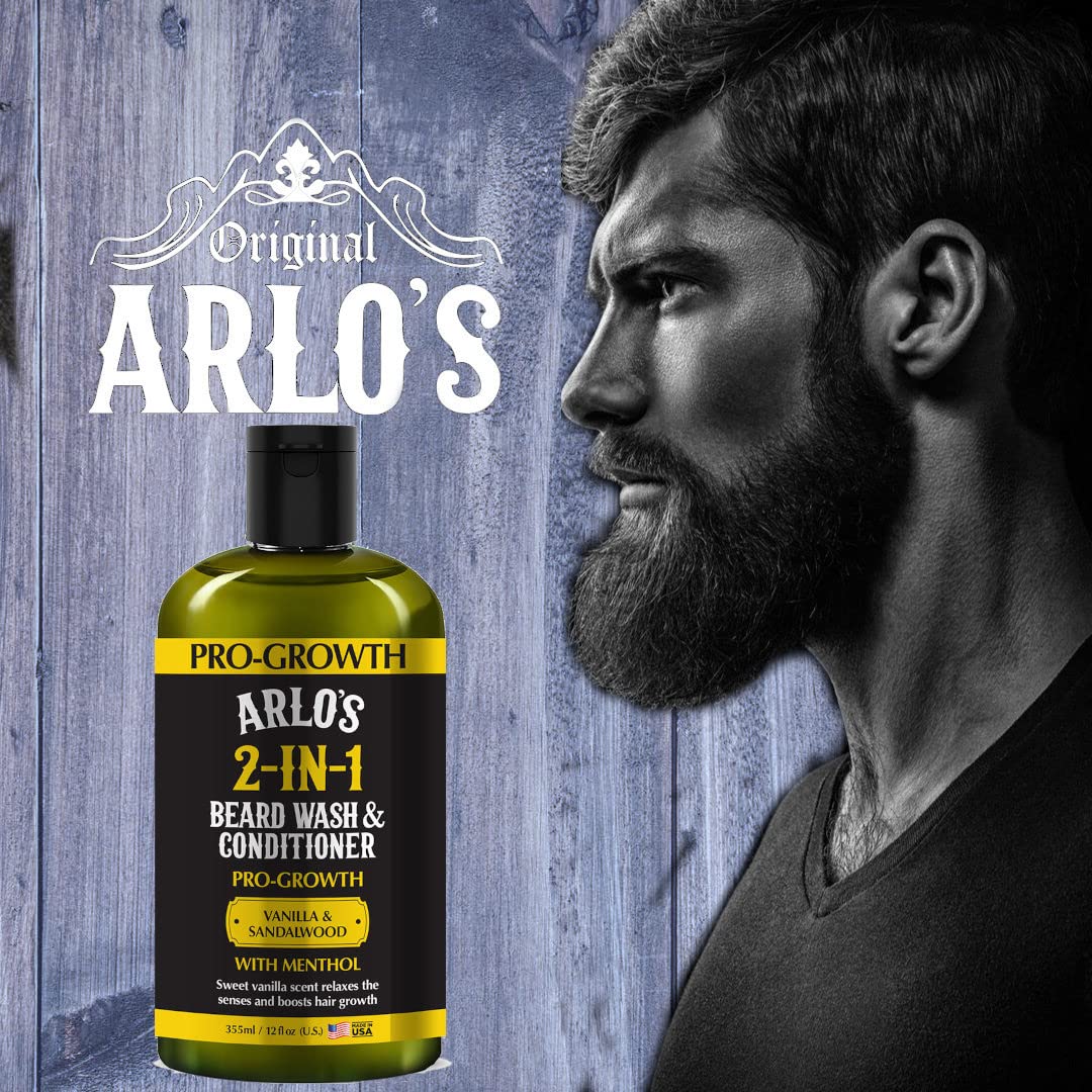 Arlo's Pro-Growth beard wash bottle front view