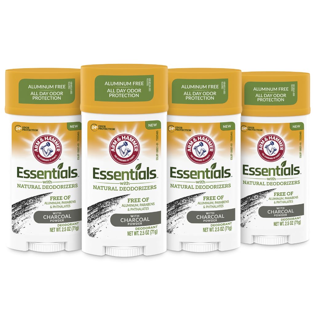 ARM & HAMMER Essentials Charcoal Deodorant for Men and Women 4-Pack product image 1