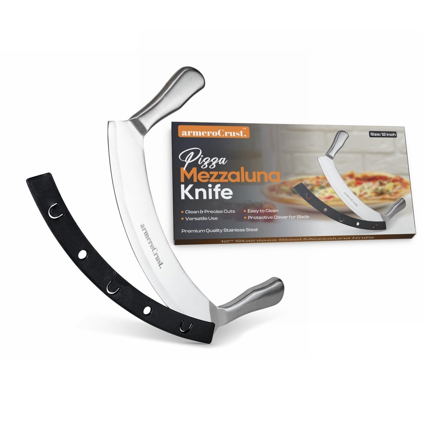 armeroCrust Mezzaluna Knife kitchen tool alt text