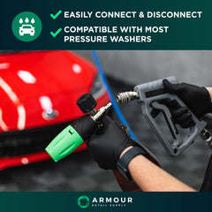 Precision foam control knob with 1L bottle markings