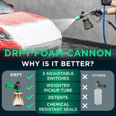 Drft Foam Cannon corrosion resistant brass core and fittings