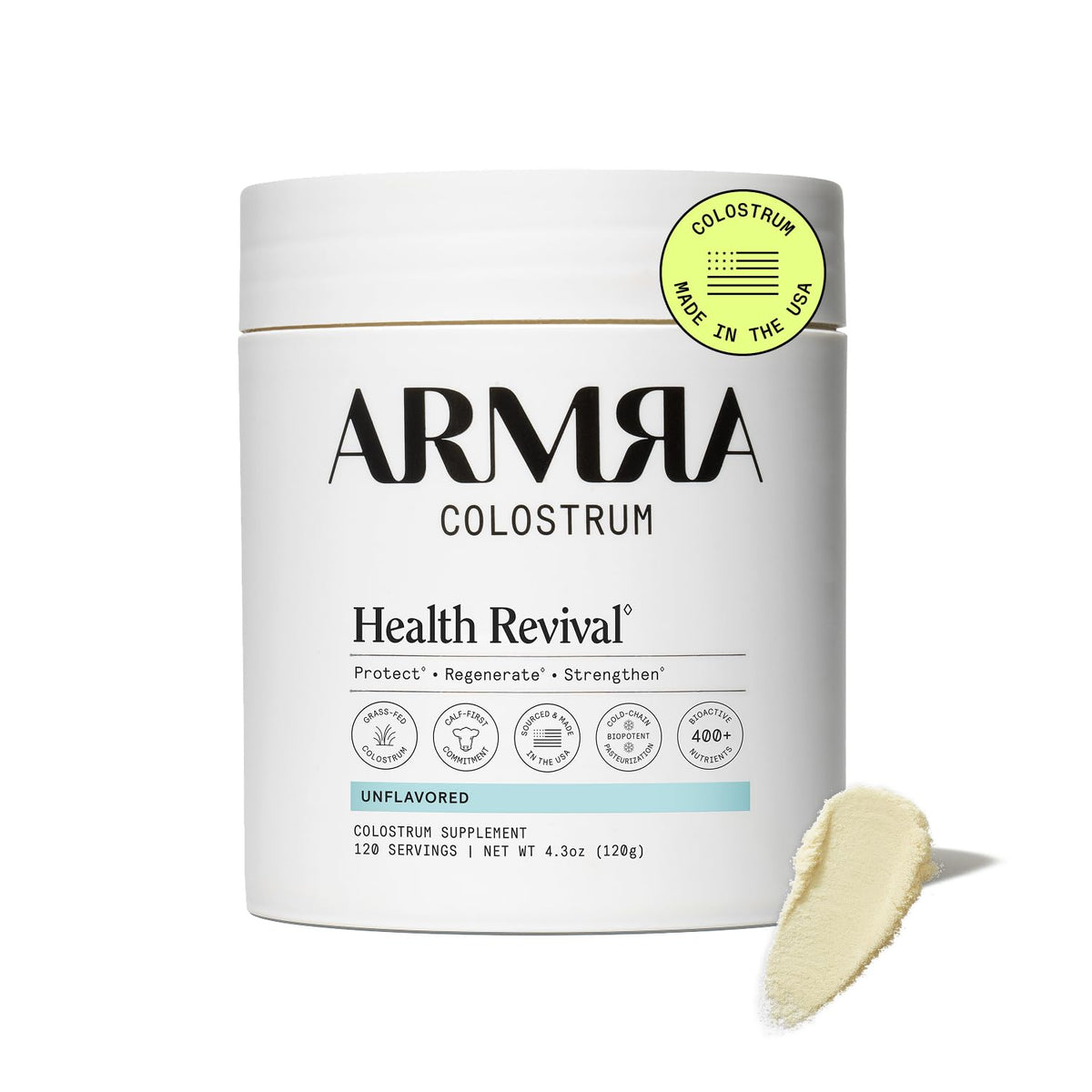 ARMRA Colostrum Powder bottle 120 serving jar