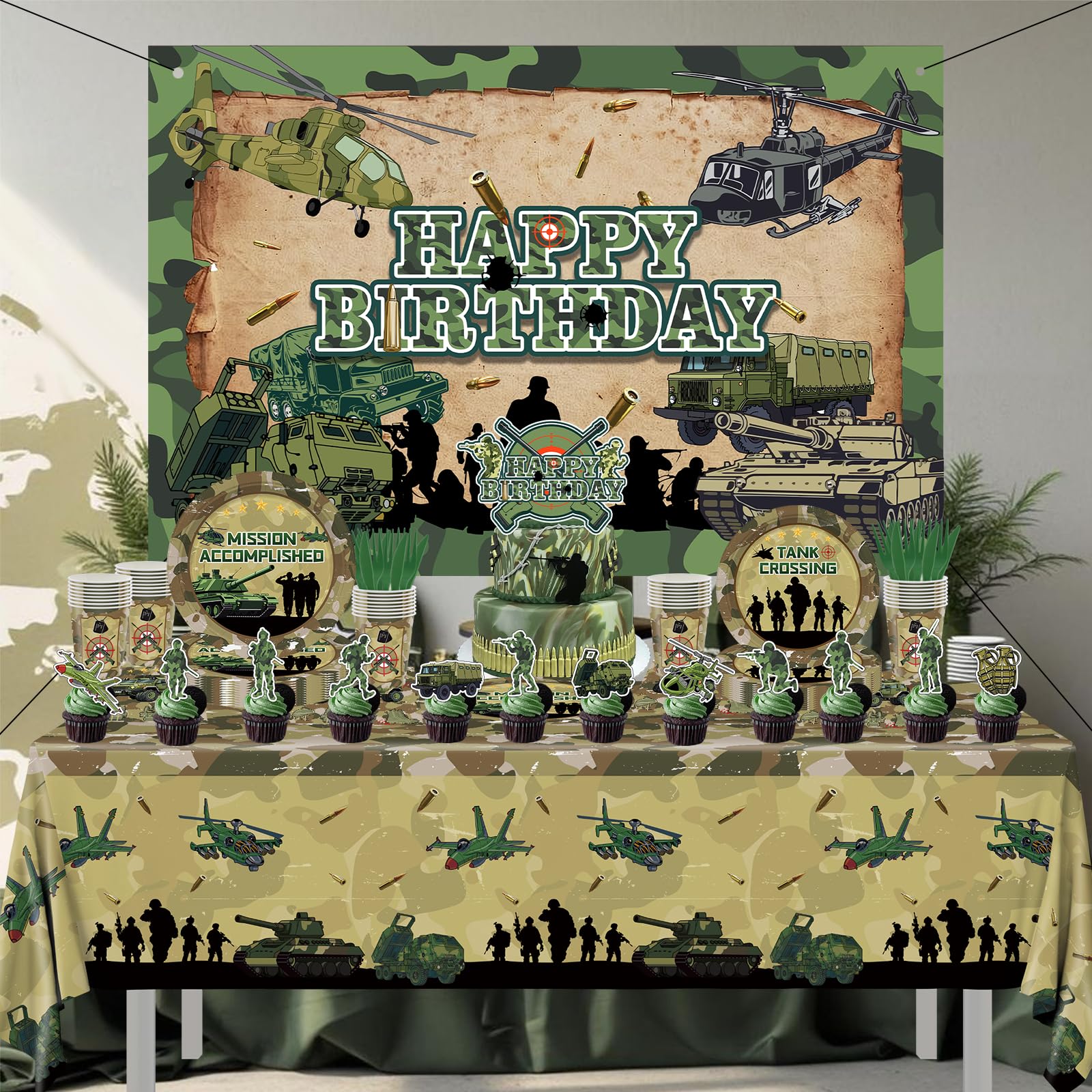 Army plates 9 inch as part of tableware