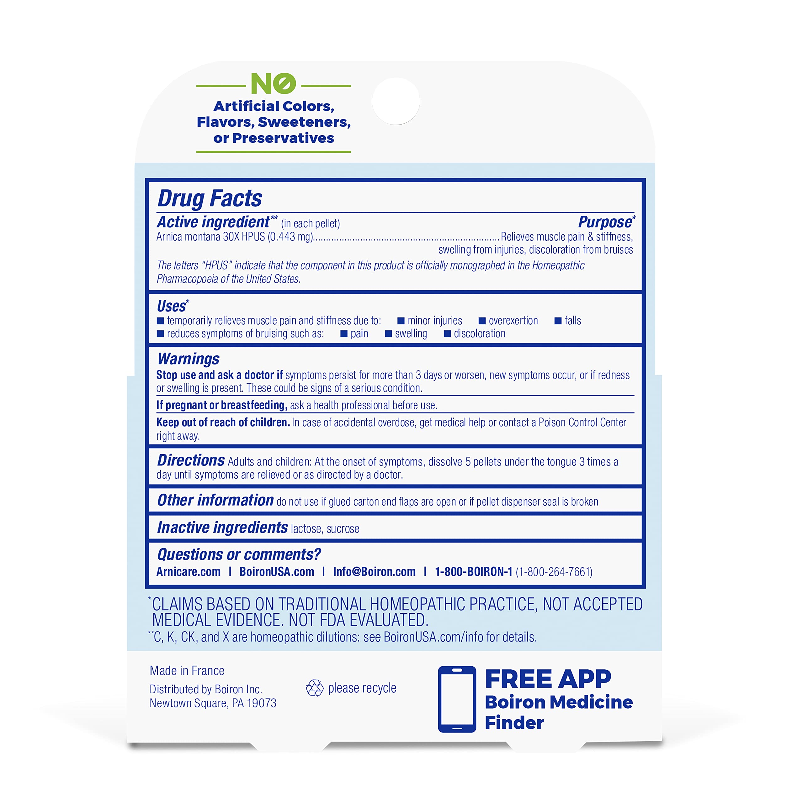 240 pellets in Arnica Montana 30X pack