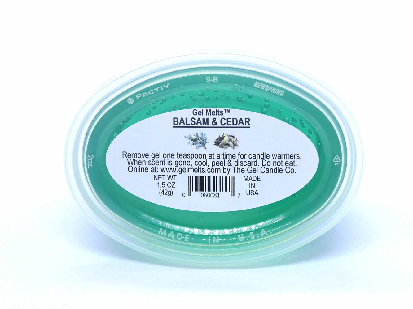 Aroma Gel Melts Balsam Cedar scent close up