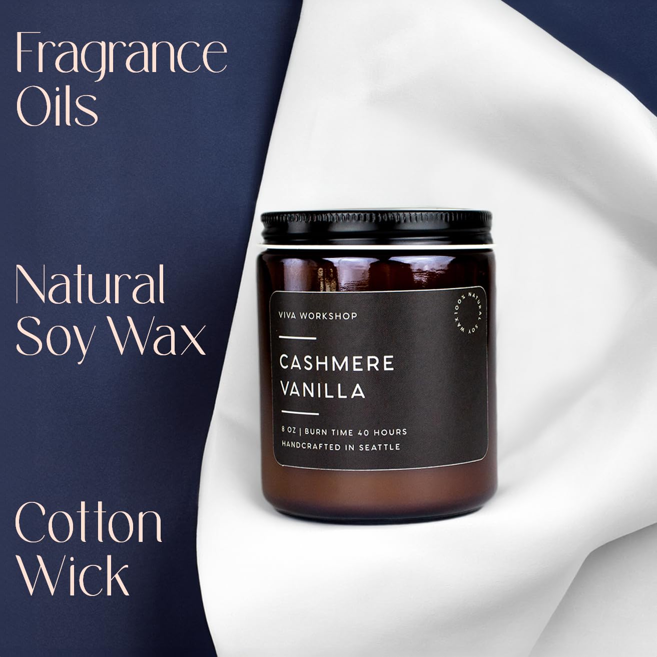 Gift ready Cashmere Vanilla candle for birthdays