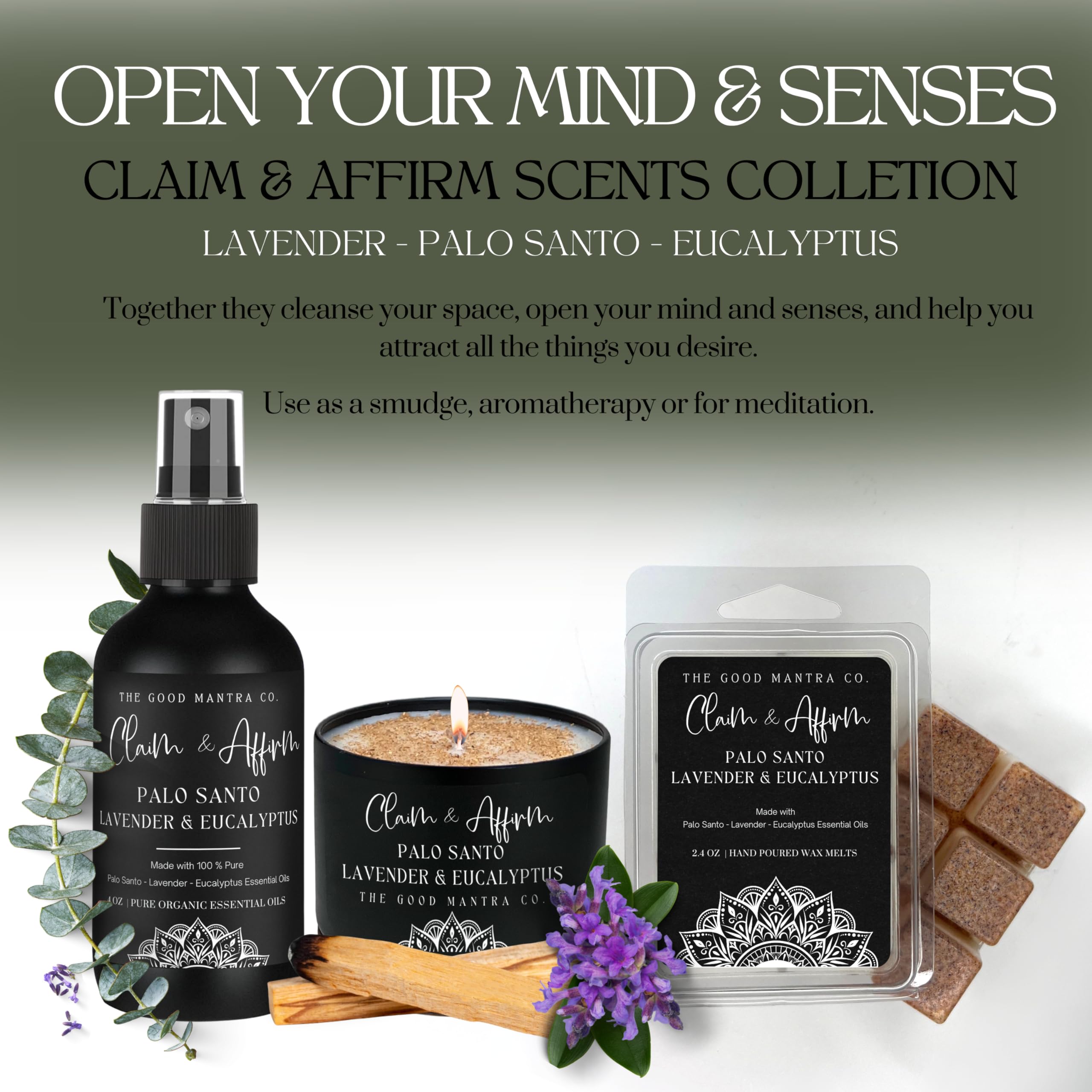 Palo Santo wood shavings soy wax blend wax melts