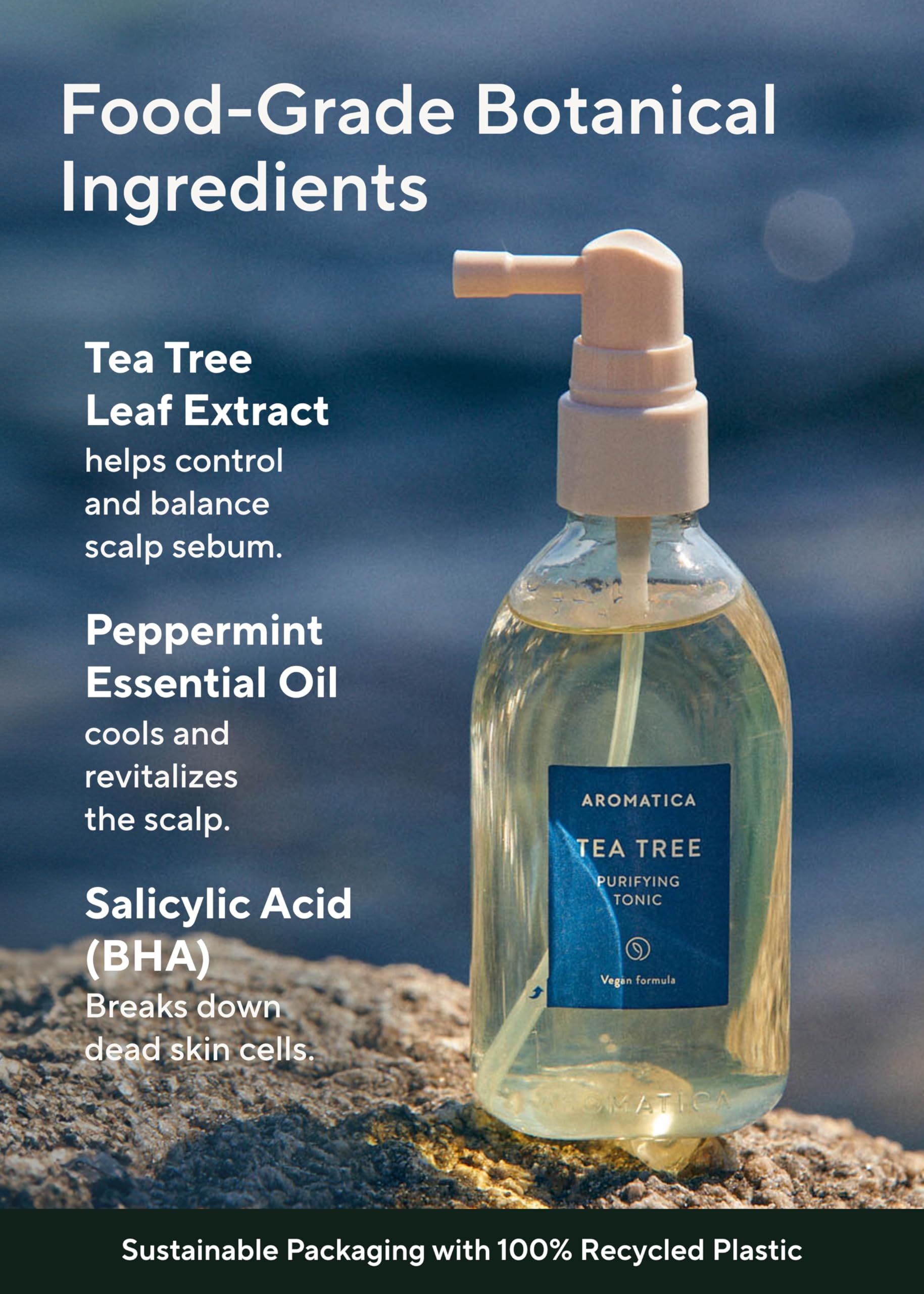 Instant cooling sensation from peppermint in tonic