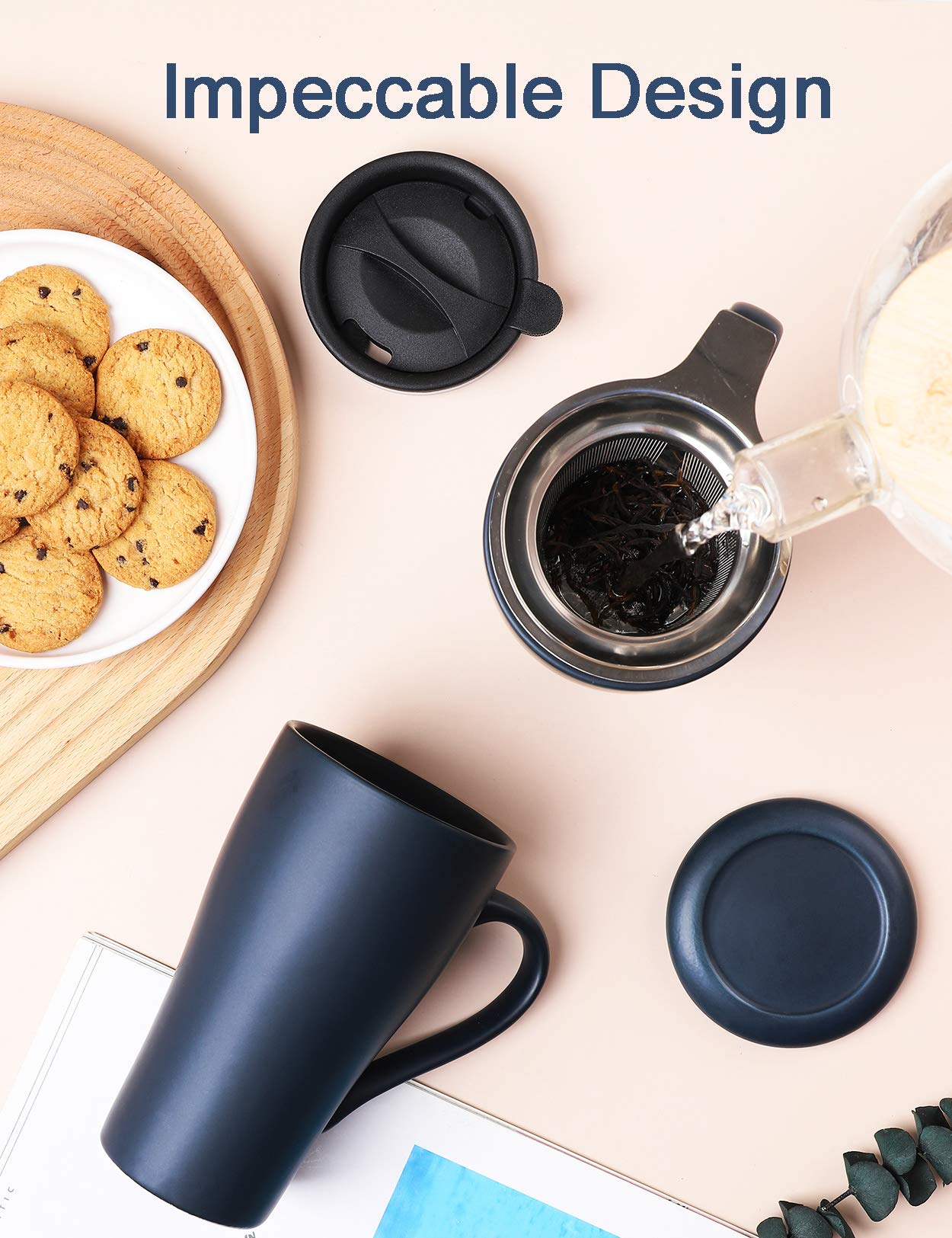 ARRADEN tea mug with infuser for loose leaf tea
