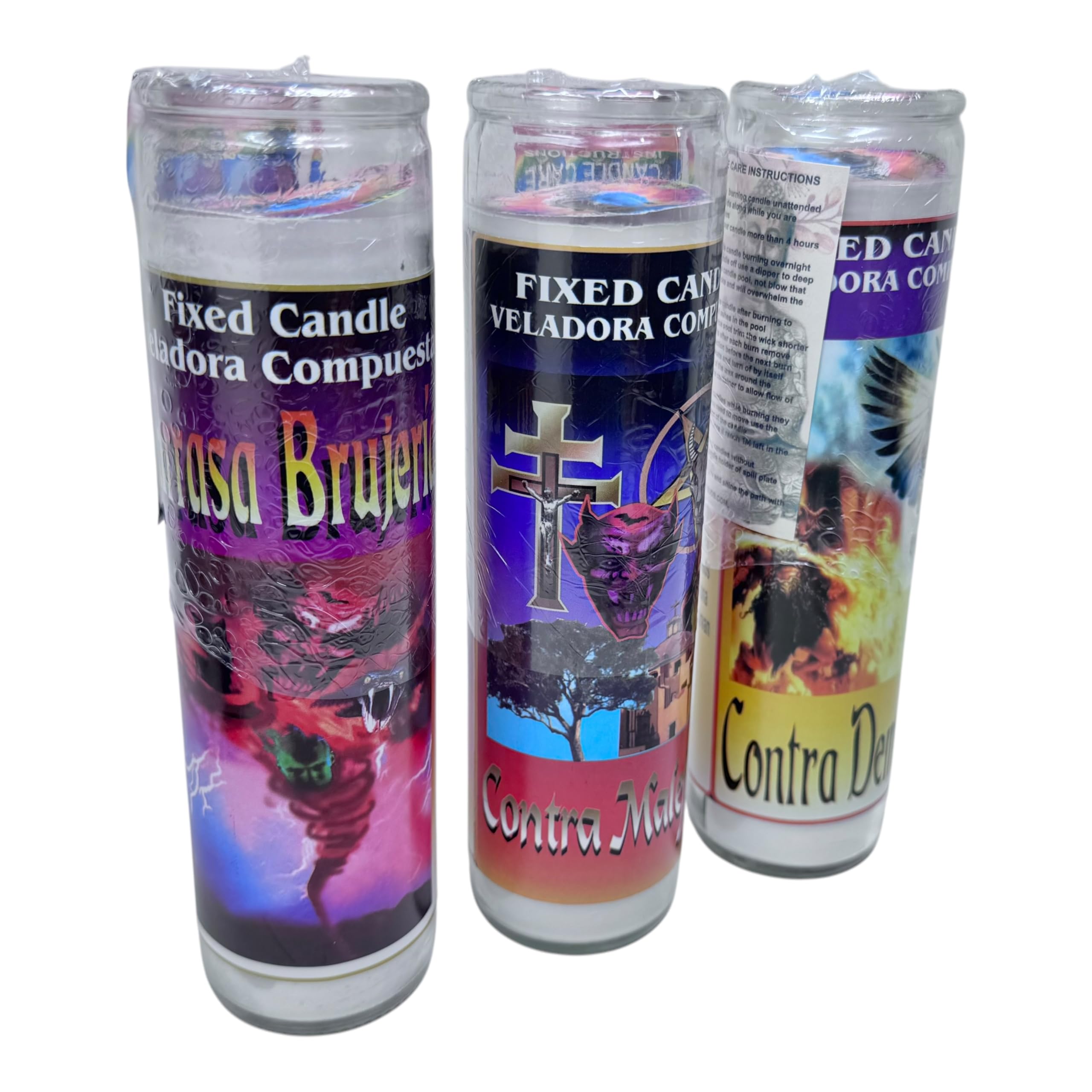 Arrasa Brujería veladoras esotéricas en vidrio 14 oz modelo 1
