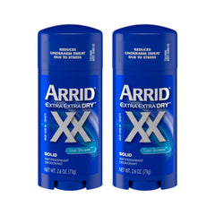Arrid XX Extra Extra Dry Solid Antiperspirant Deodorant Cool Shower 2-pack