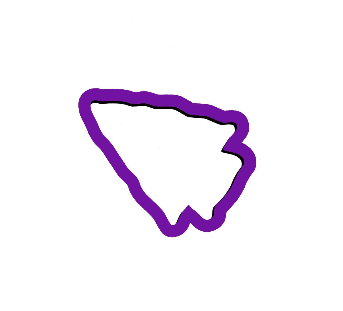 Arrowhead Cookie Cutter by BOHO Cookie Cutters 3.5w x 2.5h 1/2 inch deep food safe PLA
