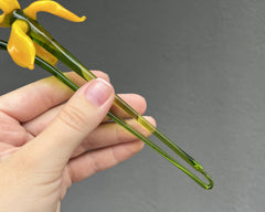 yellow iris glass flower keepsake gift for moms