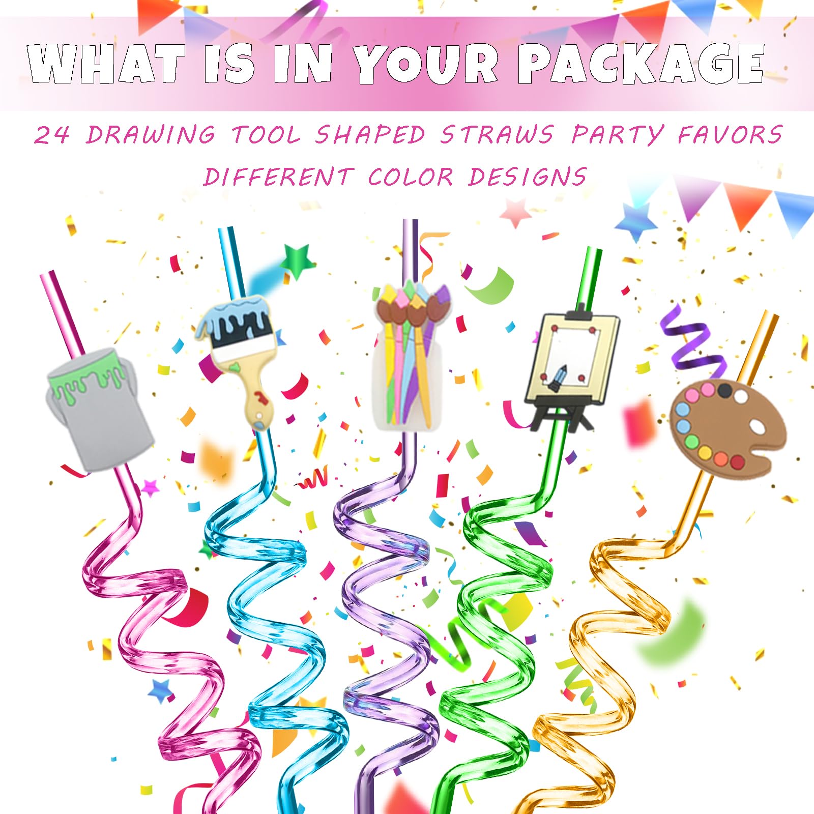 Art Painting Straws decorative party supplies