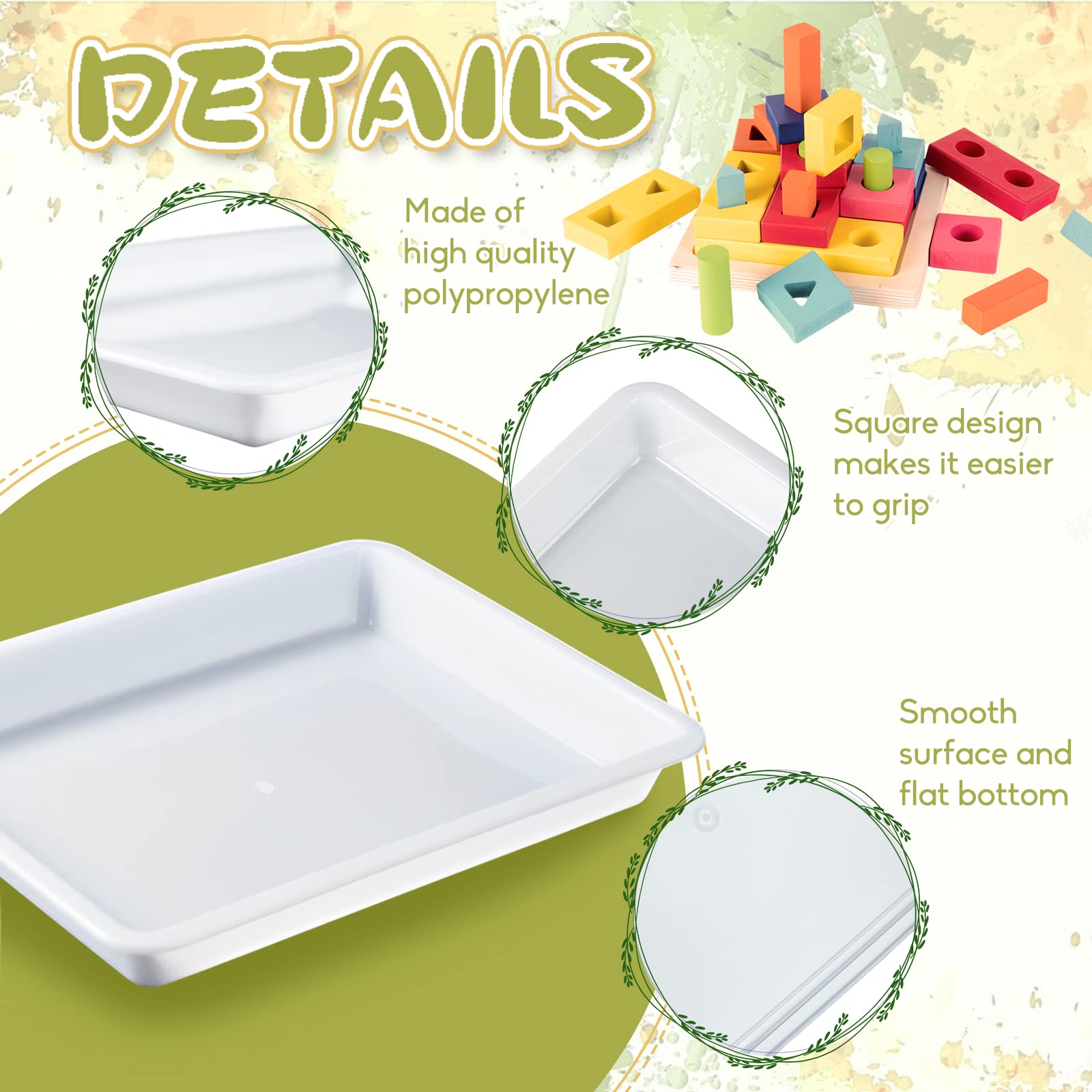 Art trays for crafts and organization