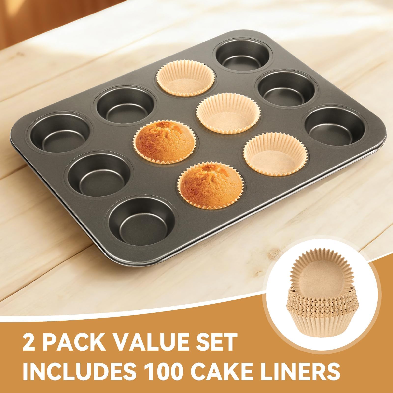 12 cup muffin pan with liners Artcochan