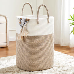 Artfeel laundry basket woven cotton rope in brown