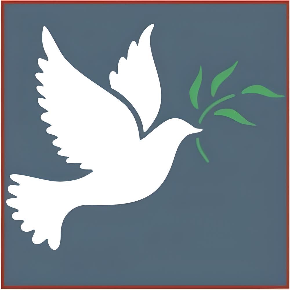 Reusable Mylar dove stencil for walls and decor by The Artful Stencil