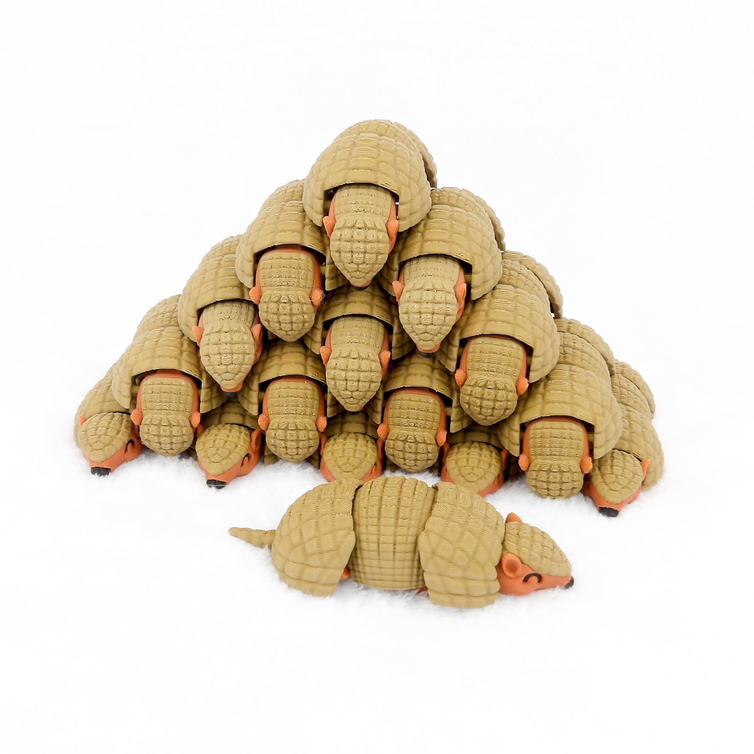 Armadillo fidget toy with poseable joints and 4 inch size