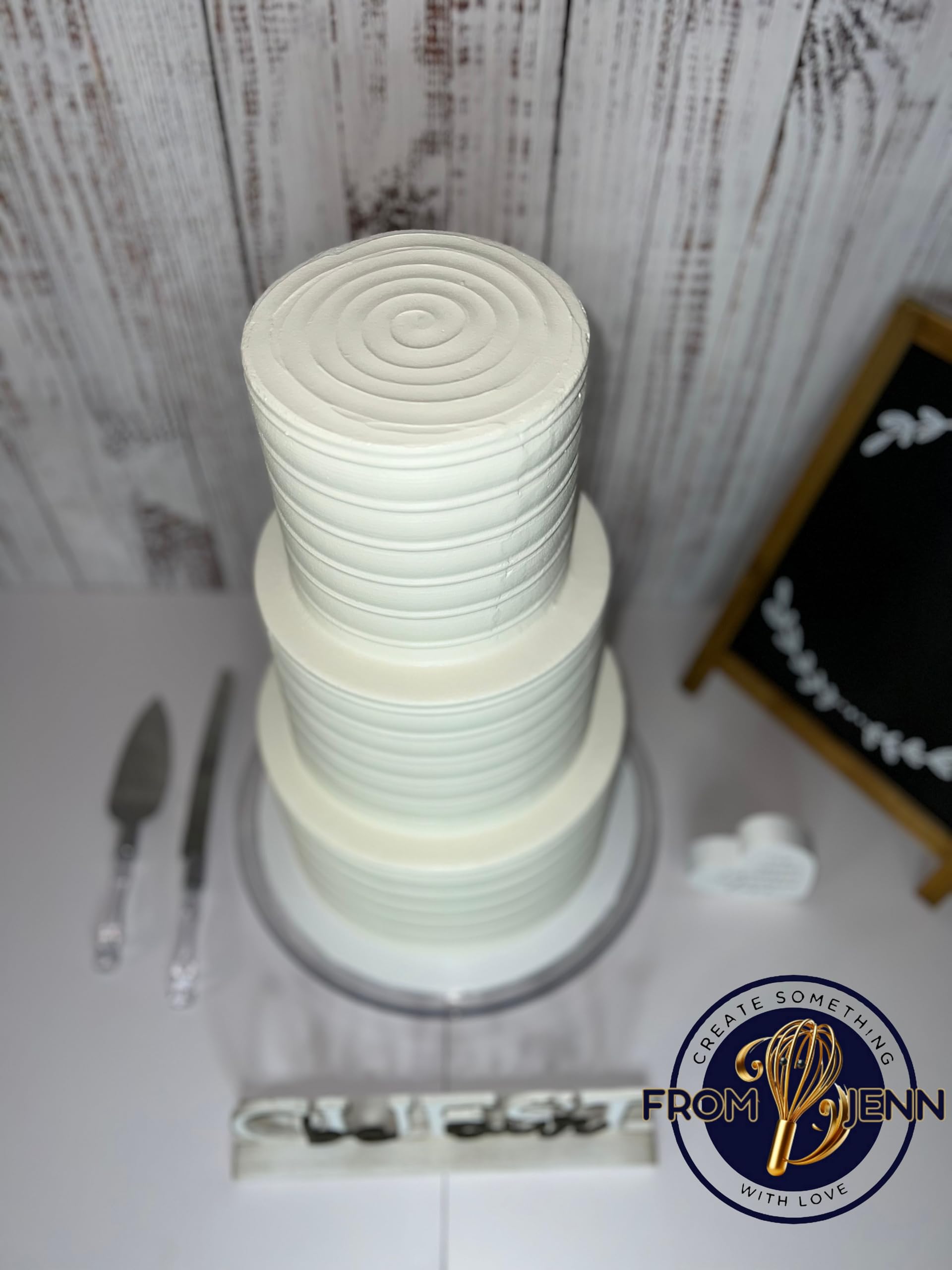 FromJennWithLove wedding cake display dummy