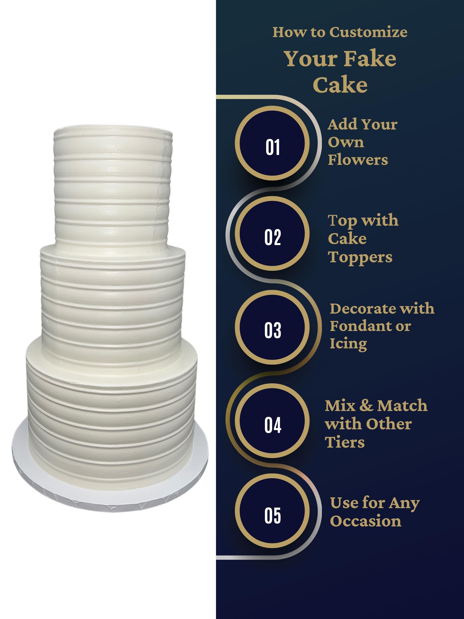 FromJennWithLove 10 inch artificial cake tier