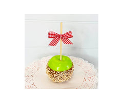 Handmade artificial candy apple with faux nuts green