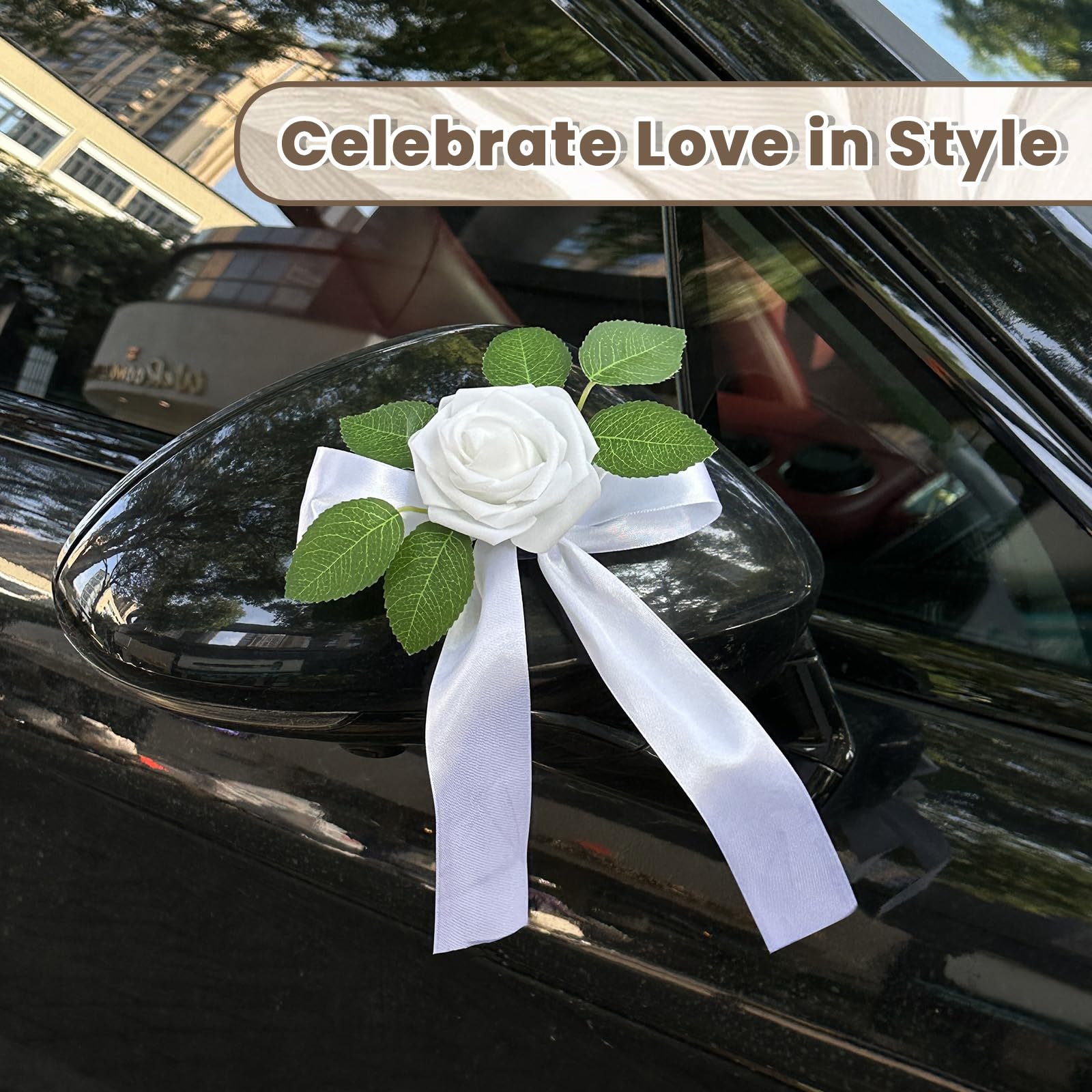 Versatile wedding decor for vintage or modern cars