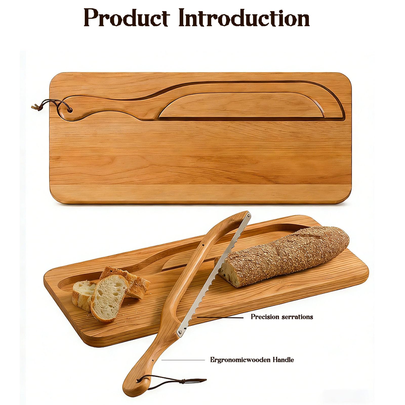 Ergonomic handle bread knife for home bakers