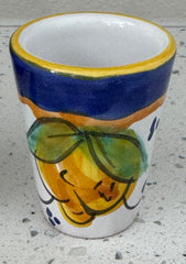 1.2 oz capacity limoncello shot glasses with lemon design
