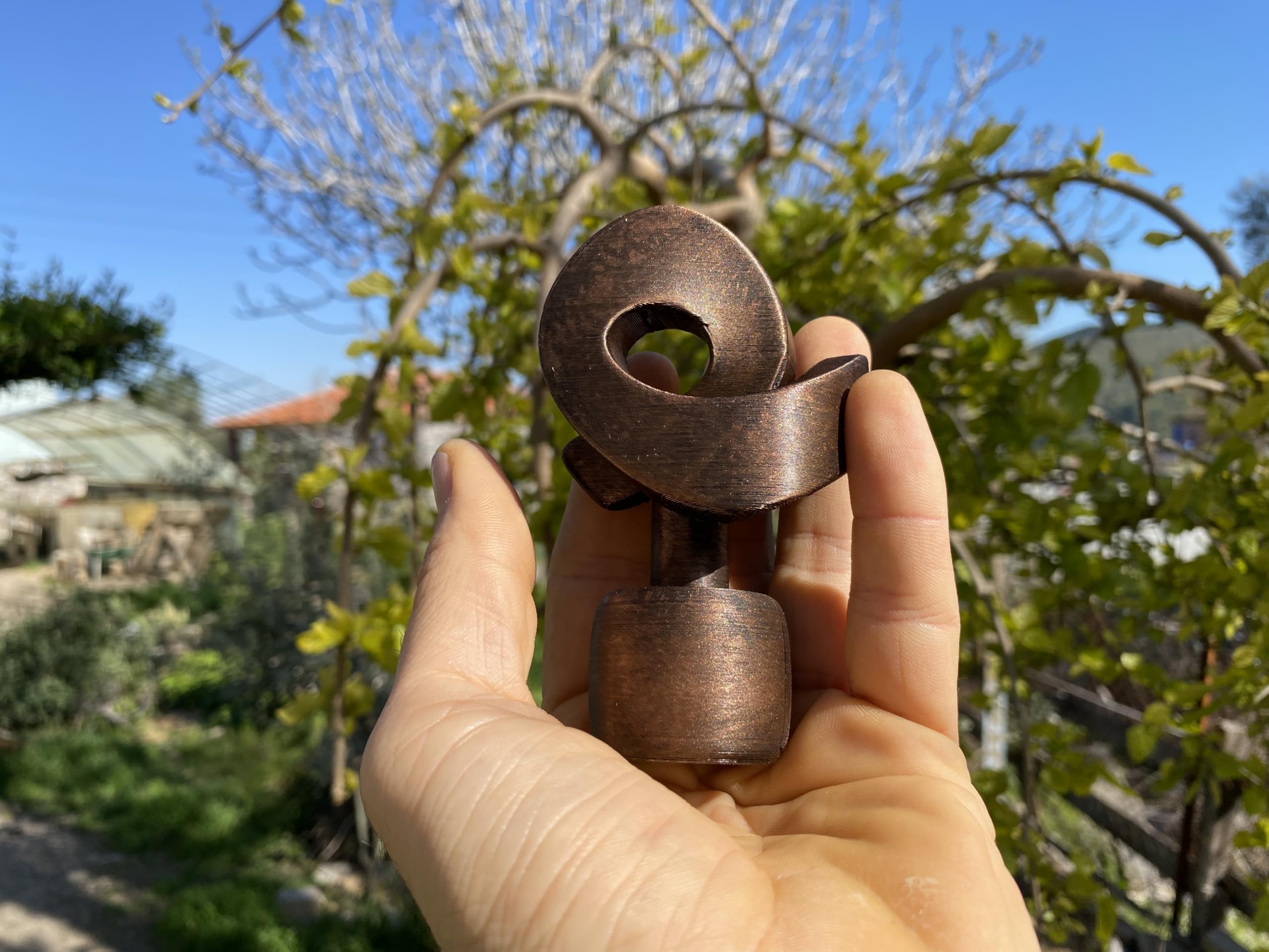 Artisan hand-carved style sculpture 3D printed figurine