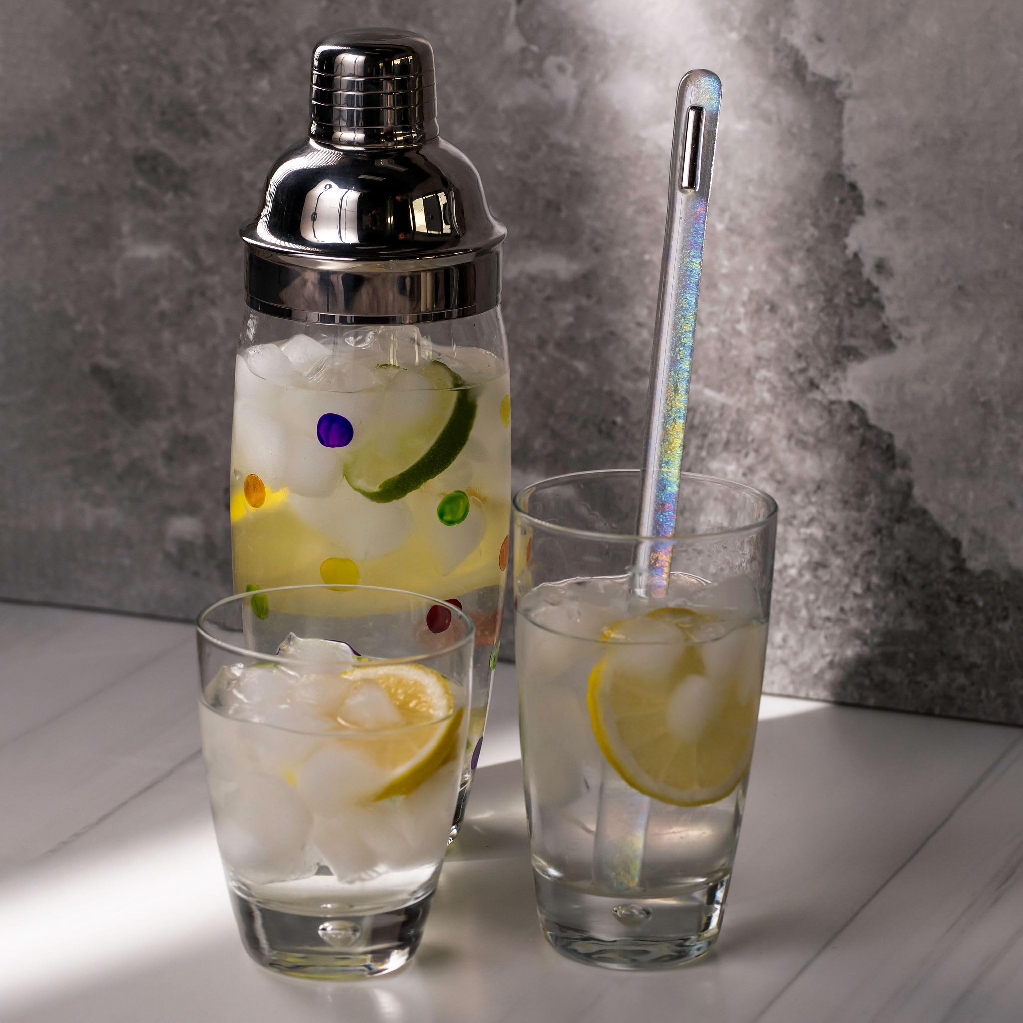 Artisan handmade glass stirrer from Canada