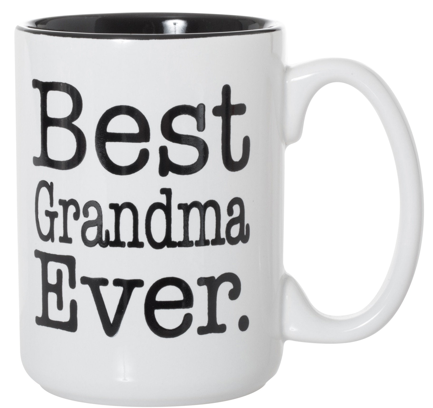 Best Grandma Ever mug 15oz ceramic by Artisan Owl black inlay interior