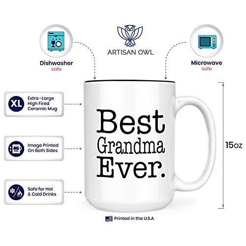 Artisan Owl grandma mug 15oz microwave and dishwasher safe
