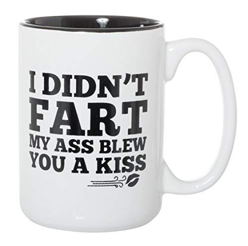 Artisan Owl fart mug 15oz white ceramic double sided design