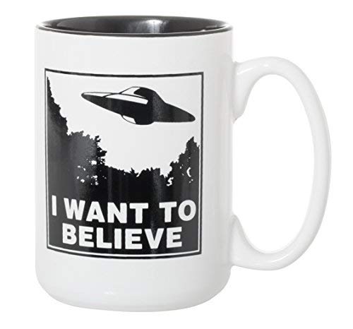 Artisan Owl I Want to Believe UFO Mug 15oz