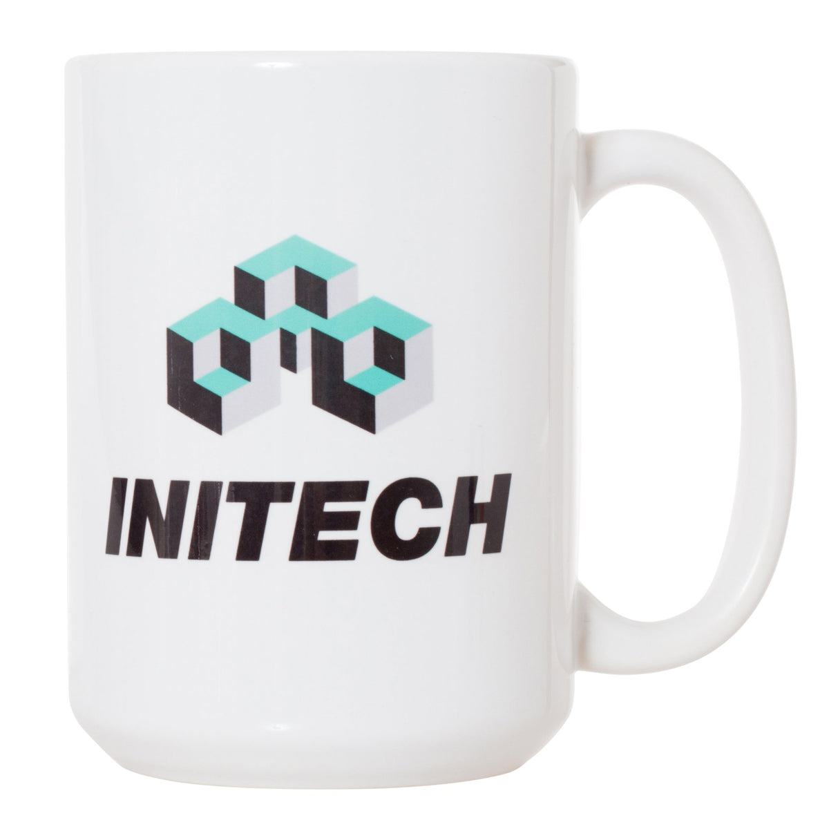 Artisan Owl Initech Large 15oz white ceramic mug