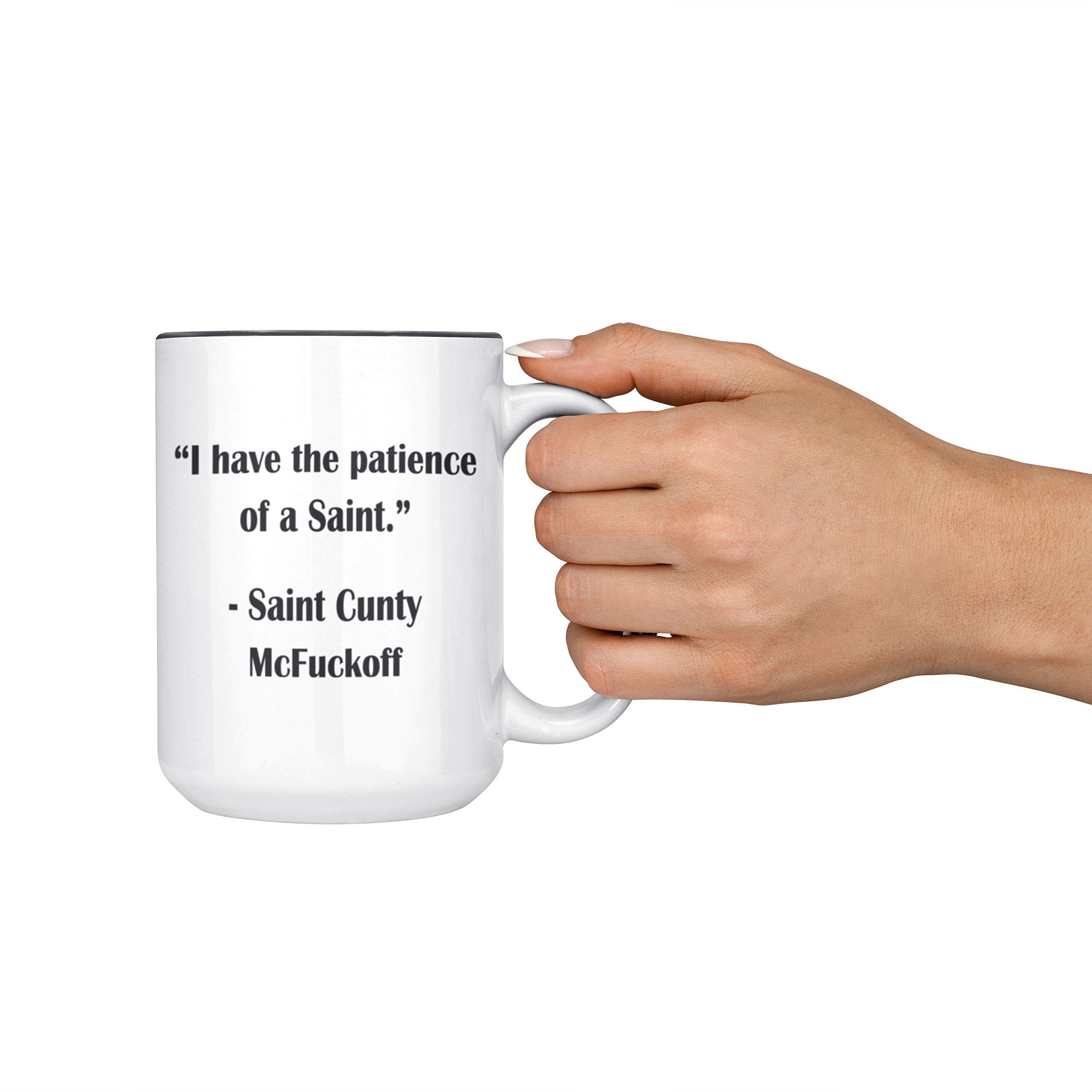 Comfy handle large 15oz coffee mug for office or home