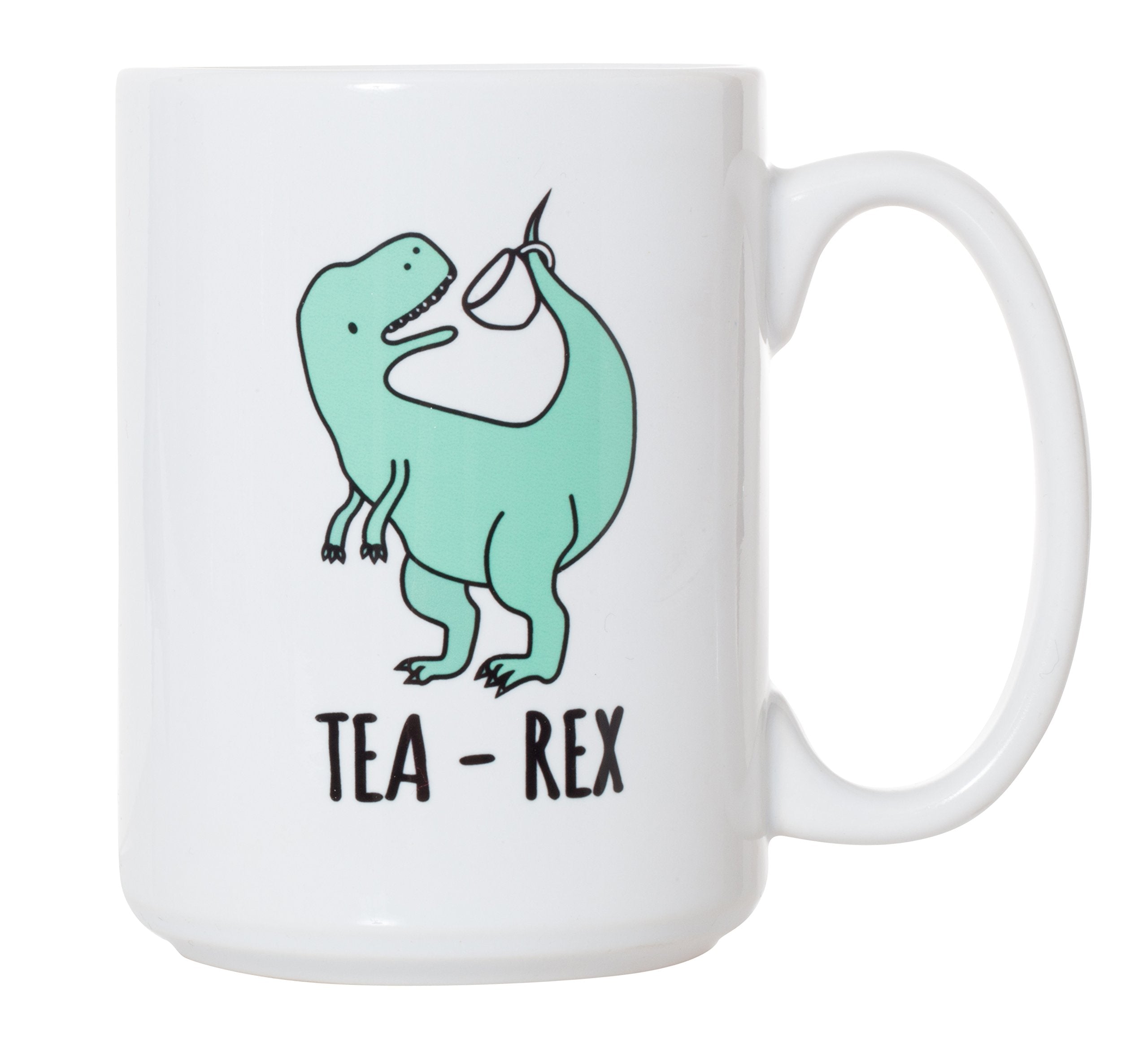 Tea Rex mug design by Artisan Owl for coffee or tea
