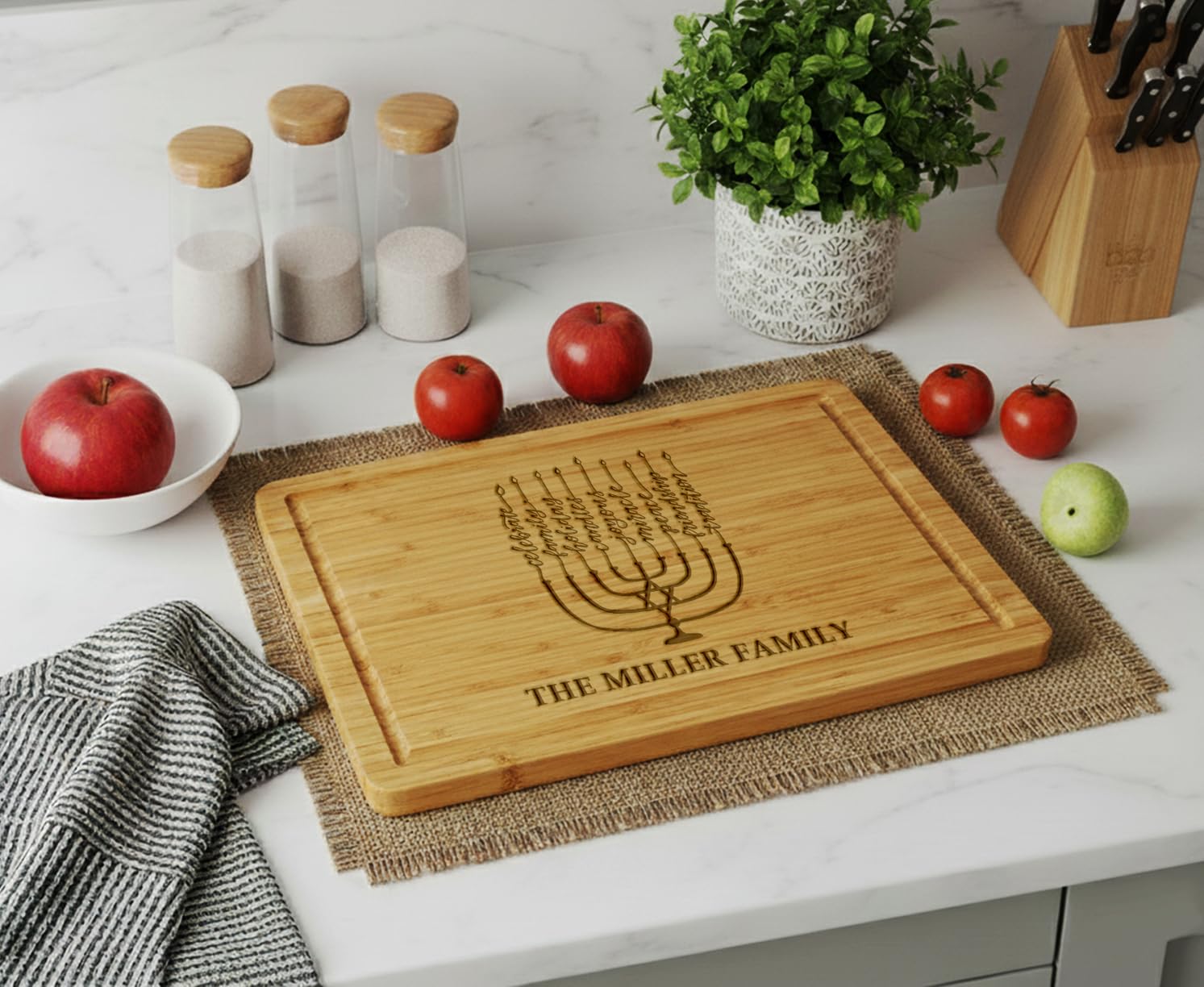 Anti-scratch bamboo surface cutting board