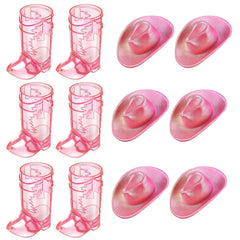 Artlunar pink cowboy boot shot glasses set of 6