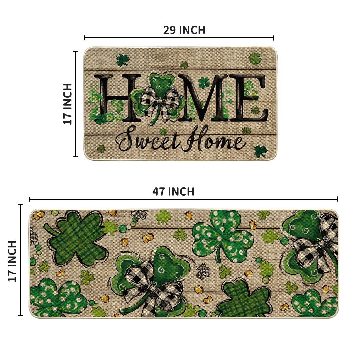 Artoid Mode kitchen mats set of 2 low-profile