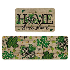 Artoid Mode wood shamrock kitchen mat 17x29 inch