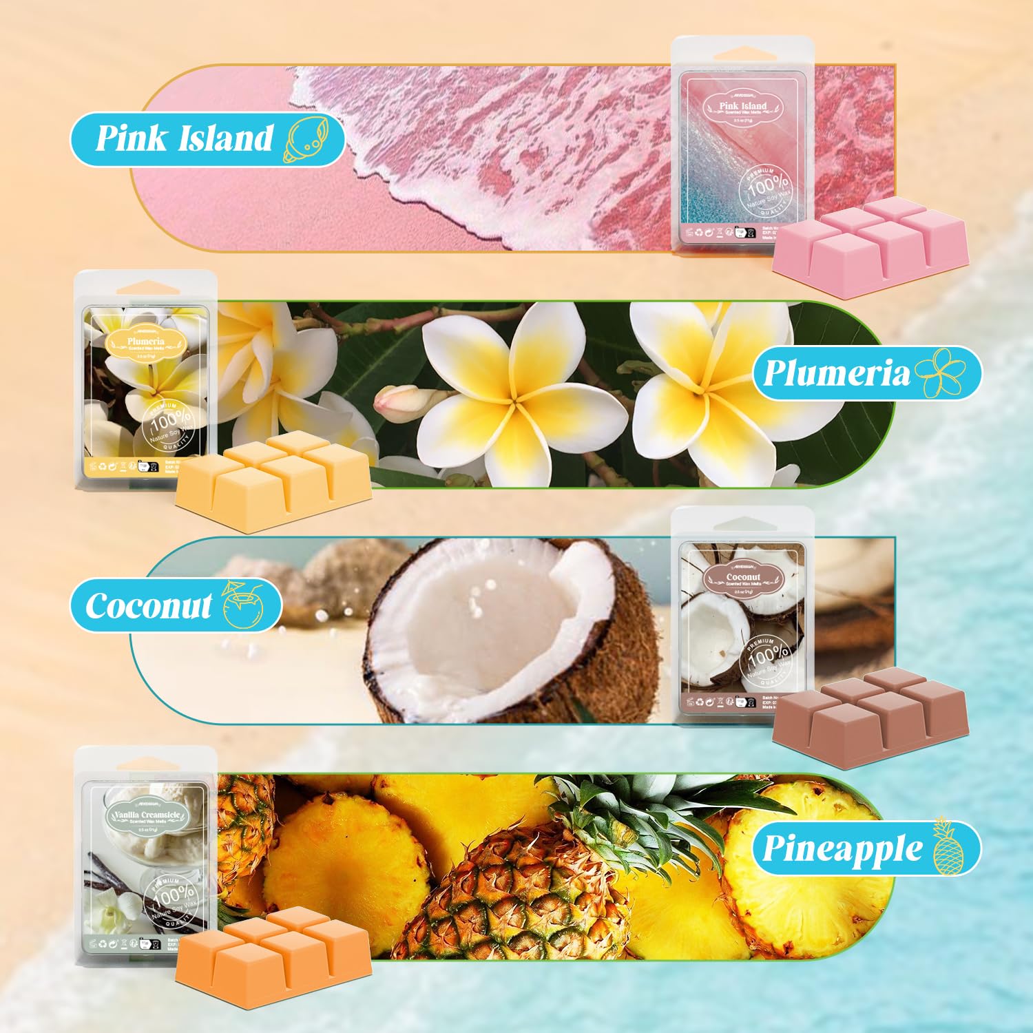 ARVIDSSON Vanilla Creamsicle scented wax melts cubes