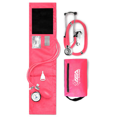 ASA TECHMED dual head stethoscope pink with case