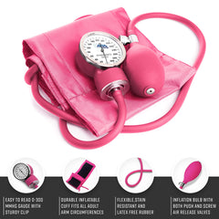 ASA TECHMED manual blood pressure monitor pink