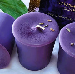 Violet Flame candle for transmuting negative energy