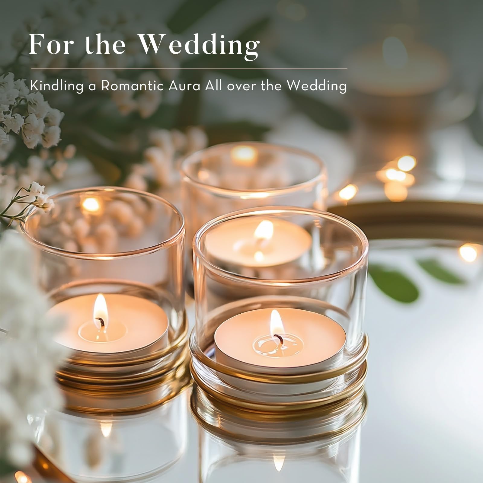 Ashlux non-paraffin palm tea lights suitable for parties