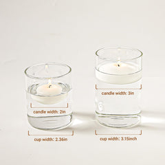 ashlux white floating candles 2 inch 24 pack unscented